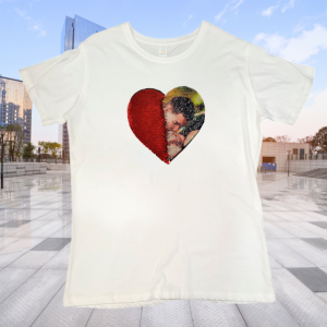 Camiseta corazon dos imagenes