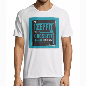 Camiseta tecnica blanca MC hombre personalizada